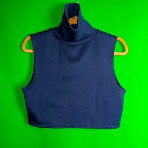 Vintage Turtle Neck Crop Top